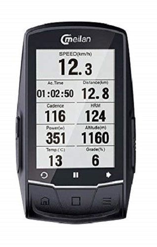 Meilan M1 GPS Cycling/Bike Computer Navigation Speedometer with ANT+ Function, Heartrate and Power Compatible
