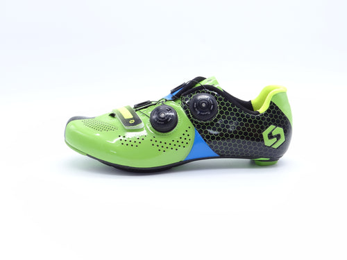 SideBike Pro Road Bike Cycling Men's shoe with carbon sole in Green