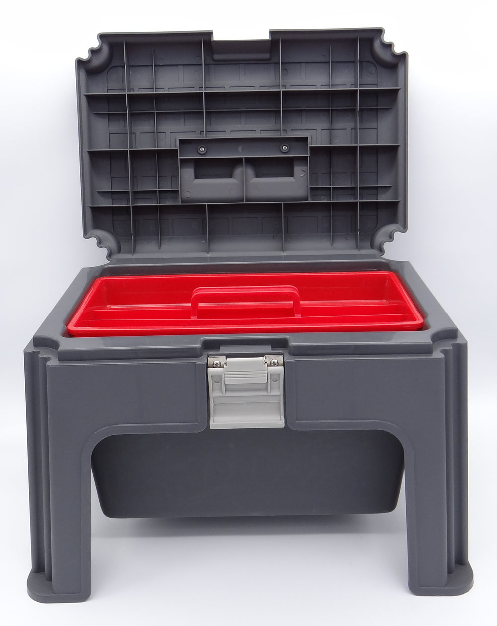 Grey Step Stool Grooming Caddy Set