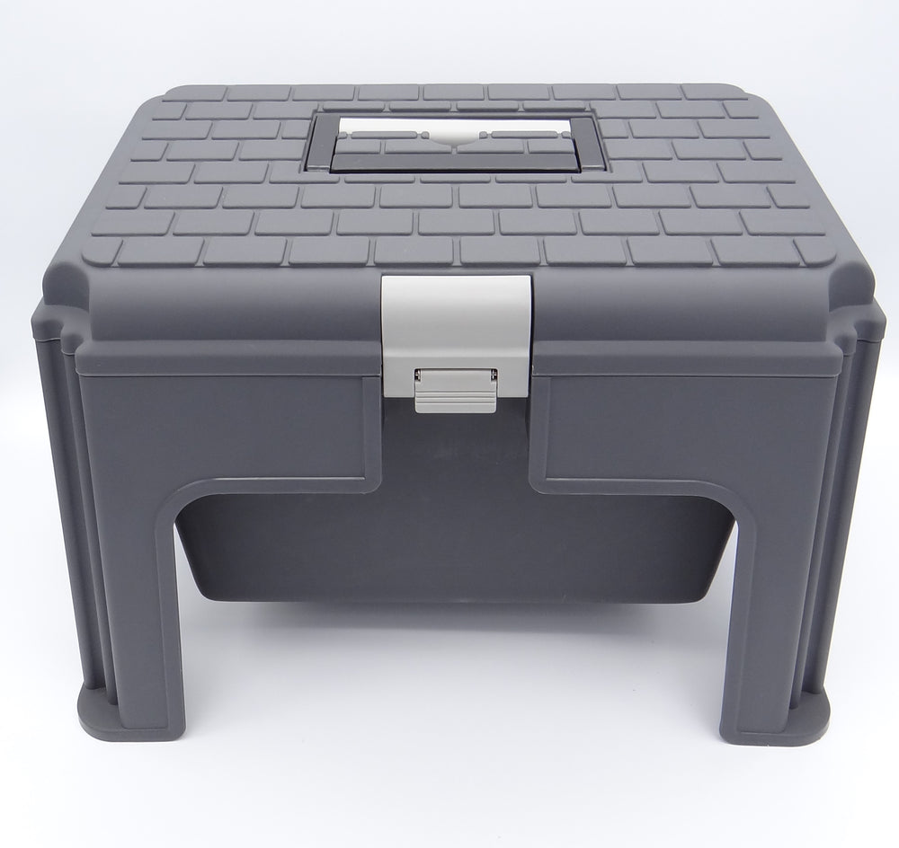 Grey Step Stool Grooming Caddy Set