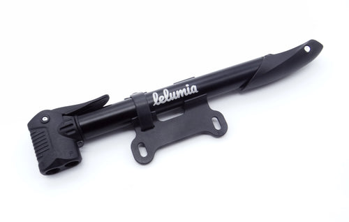 Flow Bicycle Frame Mount Mini Pump, Lightweight Aluminum Body, High Pressure, Presta and Schrader Valve