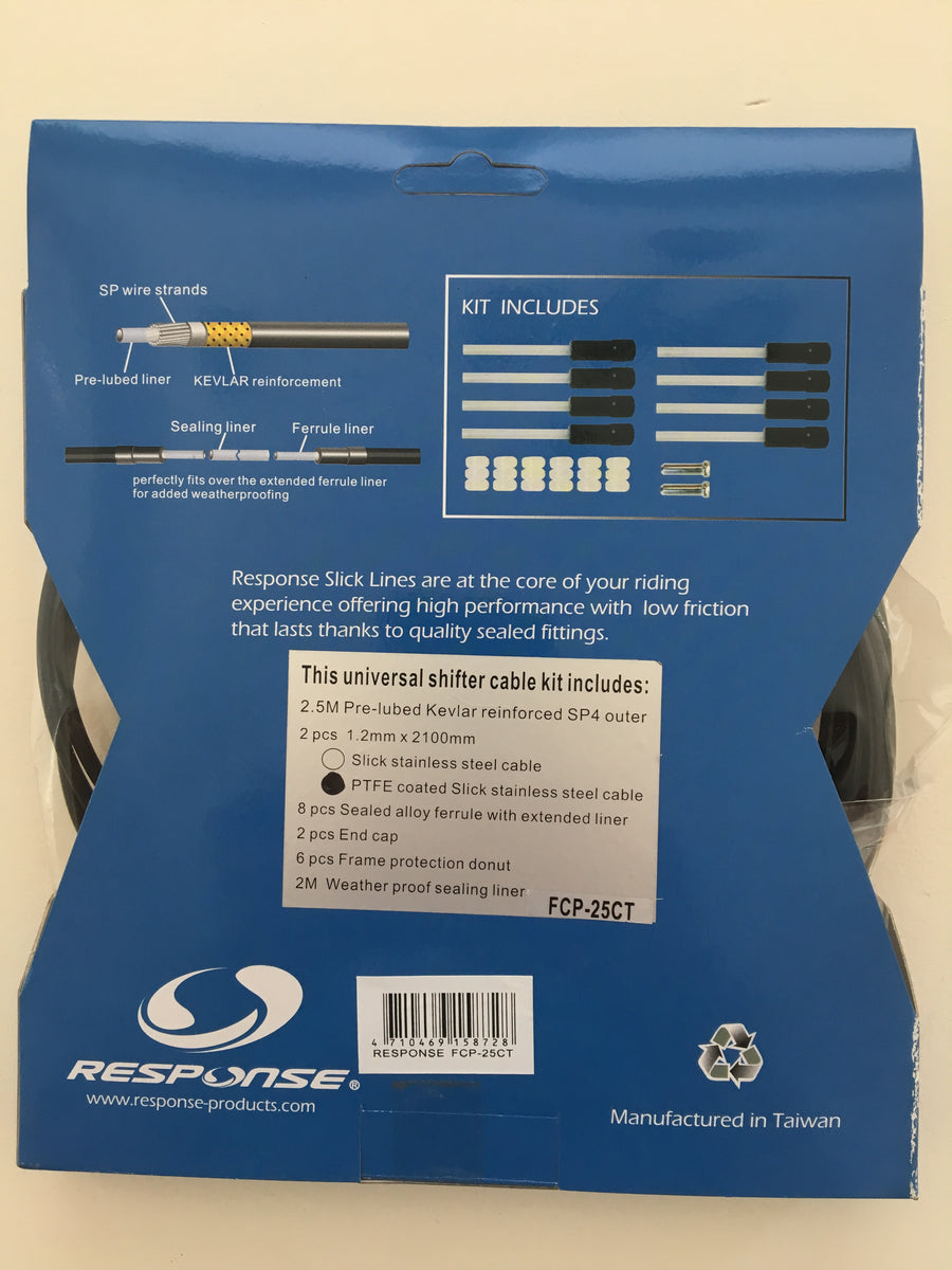 RESPONSE Slick Lines Premium Gear Shifter Cable 2 pcs Set - Slick Stai ...